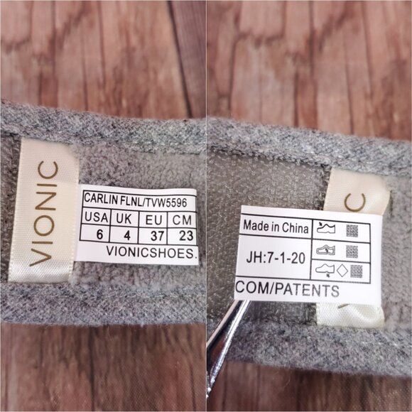 Vionic Carlin Womens Size 6 Gray Quilted Fleece Lined Slip On Slippers Mules - Picture 15 of 15